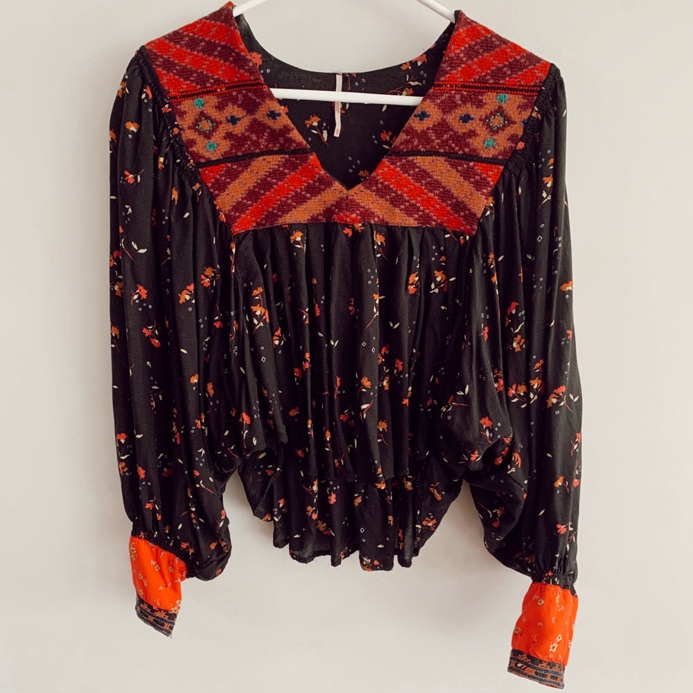 Free People embroidered blouse